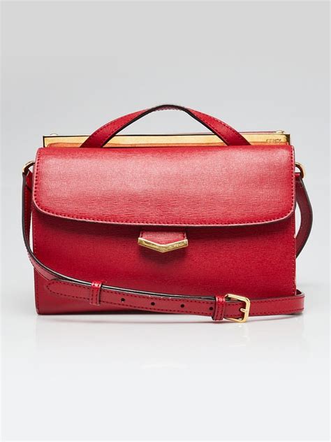 Fendi Small Saffiano Leather Demi Jour Bag 